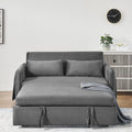 Convertible Sofa Bed, 3 in 1 Sleeper Sofa with 2 Pillows and Adjustable Backrest for Living Room Office, Black