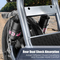 SANOPY 350W Electric Scooter with Seat for Adults, 15 Miles Range 20 Mph, 36V 5.2ah Battery Moped, 14" Big Tire Commuter Electric Bike with Shock Absorbing, Black