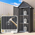 AECOJOY Vertical Outdoor Storage Cabinet with 2 Removeable Shelves
