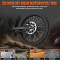 2000W Electric Dirt Bike for Adults Ridingtimes GT73 UL2849, Brushless Hub Motor, 18.2ah*2 Electric Bike with 25\ Tires Digital Screen Carbon Steel