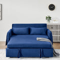 Convertible Sofa Bed, 3 in 1 Sleeper Sofa with 2 Pillows and Adjustable Backrest for Living Room Office, Black