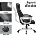 AECOJOY Office Chair Ergonomic, Leather Office Chair with High Back