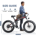 Totguard 26"x4" Electric Bike, Fat Tire 500W Ebike, Foldable Electric Bicycles E Bikes for Adults Electric 48V 10ah Battery, Dual Shock Absorber, Lockable Fork UL2849