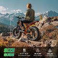 TST Electric Bike for Adults, 750W Peak 1500W Motor, 20"x4" Fat Tire, E Mountain Bike, 48V/15AH UL2849
