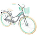 Nel Lusso Classic Cruiser Bike with Perfect Fit Frame, Women'S, Gray, 26"