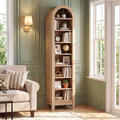 Tangkula 71" Tall Arched Bookcase for Living Room