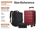 MIUSSE Luggage Sets 3 Piece, 20 in Carry on Luggage with Wheels, 100% PC Hardshell Suitcase with TSA Lock, Carry on Suitcases Airline Approved with Travel Backpack for Men Women