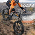 Totguard 26"x4" Electric Bike, Fat Tire 500W Ebike, Foldable Electric Bicycles E Bikes for Adults Electric 48V 10ah Battery, Dual Shock Absorber, Lockable Fork UL2849