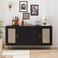 Large 4 - Door Storage Cabinet with Adjustable Shelves, Modern Multi - Room Organizer for Living Room, Kitchen, Bedroom, Hallway - Blue