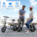 SANOPY 350W Electric Scooter with Seat for Adults, 15 Miles Range 20 Mph, 36V 5.2ah Battery Moped, 14" Big Tire Commuter Electric Bike with Shock Absorbing, Black