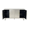 Large 4 - Door Storage Cabinet with Adjustable Shelves, Modern Multi - Room Organizer for Living Room, Kitchen, Bedroom, Hallway - Blue