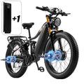 Dual Motors AWD 2000W Electric Bike for Adult 26'', UL2849 48V 60AH Removable Battery E - Mountain Bike 4'' Fat Tire up to 35MPH&200miles Long Range Off Road Ebike Beach Dual Hydraulic&Brakes E - Bicycle