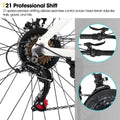 HILAND 26 in Mountain Bike, Mens and Womens Aluminum Frame MTB with 21 Speeds, Dis Brake, Hardtail Bicycle for Adults