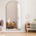 Ufurpie 71"×32" Large Full Length Mirror, Arch Mirror, Floor Mirror with Stand, for Bedroom Living Room Dressing Room, Black