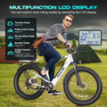 Gocio Electric Bike, 26"x4.0" Fat Tire E - Mountain Bike, Peak 1000W Motor, 28MPH 48V 15ah Battery Removable Ebike for Off Road, Sand, UL2849