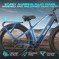 Gocio Electric Bike, 26"x4.0" Fat Tire E - Mountain Bike, Peak 1000W Motor, 28MPH 48V 15ah Battery Removable Ebike for Off Road, Sand, UL2849