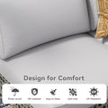 AECOJOY 7-Piece Patio Outdoor Furniture Set, Boho Outdoor Sectional Set, Grey&Light Grey