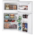 GE Appliances 3.1 Cu. Ft. Freestanding Double Door Compact Refrigerator, Steel