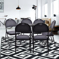 Costway Set of 6 Folding Chairs Fabric Upholstered Padded Seat Metal Frame Home Office Beige