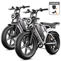 Electric Bike for Adults, 750W Peak 1500W Motor, 20"x4" Fat Tire E Bicycle, Hydraulic Disc Brakes, E Mountain Bike, 48V/15AH UL2849, App Control
