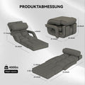 AECOJOY Floor Chair, Padded Folding Gaming Chair with 14-Level Adjustable Backrest, Portable Lazy Sofa