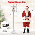Tangkula 8 ft Musical Christmas Street Light Indoor/Outdoor Lamp Post with Warm White LEDs