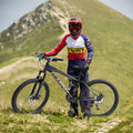 Mountain Bike 26 in Wheels, 21 - Speed Full Suspension Mens Womens Trail Commuter City Mountain Bike, Carbon Steel Frame Disc Brakes Thumb Shifter Front Fork Rear Shock Absorber Bicycles