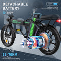 COLORWAY Electric Bike, 500W/10.4ah/36V Removable Battery E Bike, Electric Foldable Pedal Assist E - Bicycle, 19.9MPH Bicycle for Teenager and Adults BK5M UL2849