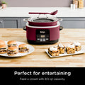 Ninja Foodi Possible Cooker, 8.5 Quart, 6 - in - 1 Multi - Cooker, Slow Cooker, Steamer, Glass Lid Integrated Cooking Utensil, Nonstick, Oven Safe Pot to 500°f, Cherry Tarte, MC1000WM