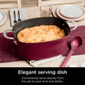 Ninja Foodi Possible Cooker, 8.5 Quart, 6 - in - 1 Multi - Cooker, Slow Cooker, Steamer, Glass Lid Integrated Cooking Utensil, Nonstick, Oven Safe Pot to 500°f, Cherry Tarte, MC1000WM