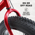 Mongoose Dolomite Adult Fat Tire Mountain Bike, 26 - Inch Wheel, Red