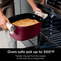 Ninja Foodi Possible Cooker, 8.5 Quart, 6 - in - 1 Multi - Cooker, Slow Cooker, Steamer, Glass Lid Integrated Cooking Utensil, Nonstick, Oven Safe Pot to 500°f, Cherry Tarte, MC1000WM