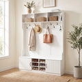 Tangkula Hall Tree with Bench and Shoe Storage