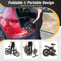 16" Folding Electric Bike with 500W Brushless Motor, 20 MPH, 37-Mile Range, Removable Battery & Dual Disc Brakes, Mini E-Bike for City Commuting