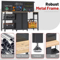 AECOJOY 60’’ Workbench and Garage Cabinet Storage System 2000LBS Heavy Duty Work Bench Table