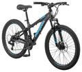 Mongoose 24" Durham Mountain Bike, 21 Speeds, Black