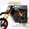 2000W Electric Dirt Bike for Adults Ridingtimes GT73 UL2849, Brushless Hub Motor, 18.2ah*2 Electric Bike with 25\ Tires Digital Screen Carbon Steel