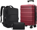 MIUSSE Luggage Sets 3 Piece, 20 in Carry on Luggage with Wheels, 100% PC Hardshell Suitcase with TSA Lock, Carry on Suitcases Airline Approved with Travel Backpack for Men Women