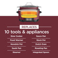 Ninja Foodi Possible Cooker, 8.5 Quart, 6 - in - 1 Multi - Cooker, Slow Cooker, Steamer, Glass Lid Integrated Cooking Utensil, Nonstick, Oven Safe Pot to 500°f, Cherry Tarte, MC1000WM