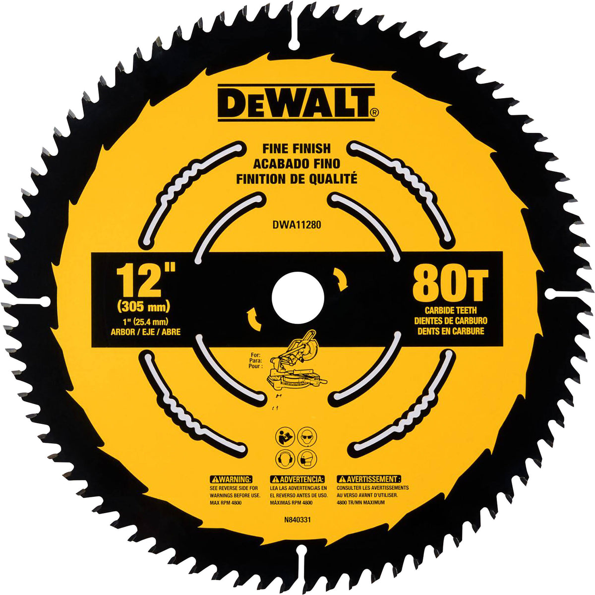 DeWalt Circular Saw Blade 12" 80T