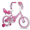 Princess Girls' 16" Sidewalk Bike with Training - Wheels by Huffy, Pink