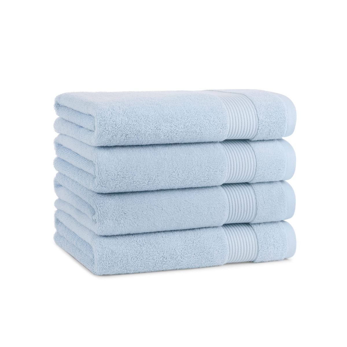 Host & Home Cotton Bath Towel 4-Pack - Misty Blue