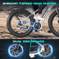Gocio Electric Bike, 26"x4.0" Fat Tire E - Mountain Bike, Peak 1000W Motor, 28MPH 48V 15ah Battery Removable Ebike for Off Road, Sand, UL2849