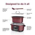Ninja Foodi Possible Cooker, 8.5 Quart, 6 - in - 1 Multi - Cooker, Slow Cooker, Steamer, Glass Lid Integrated Cooking Utensil, Nonstick, Oven Safe Pot to 500°f, Cherry Tarte, MC1000WM