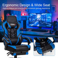 Ergonomic Gaming Chair Recliner with Footrest, Linkage Armrests & Lumbar Support, Big Wide High Back Swivel Video Gaming Office Computer Chair