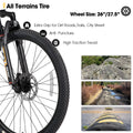 HILAND 26 in Mountain Bike, Mens and Womens Aluminum Frame MTB with 21 Speeds, Dis Brake, Hardtail Bicycle for Adults