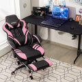 Ergonomic Gaming Chair Recliner with Footrest, Linkage Armrests & Lumbar Support, Big Wide High Back Swivel Video Gaming Office Computer Chair