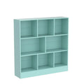 8 Cube Bookshelf with Base, 3 Tier Modern Mint - Green Bookcase, Standing Wide Bookshelves Storage Organizer Toy Shelf, Wood Display Children'S Book Shelves for Bedroom, Living Room, Nursery
