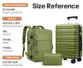 MIUSSE Luggage Sets 3 Piece, 20 in Carry on Luggage with Wheels, 100% PC Hardshell Suitcase with TSA Lock, Carry on Suitcases Airline Approved with Travel Backpack for Men Women