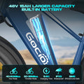 Gocio Electric Bike, 26"x4.0" Fat Tire E - Mountain Bike, Peak 1000W Motor, 28MPH 48V 15ah Battery Removable Ebike for Off Road, Sand, UL2849